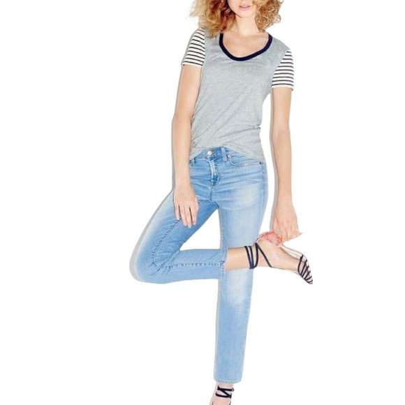 J. Crew Reid light wash cropped jeans size 30 EUC - Picture 1 of 7